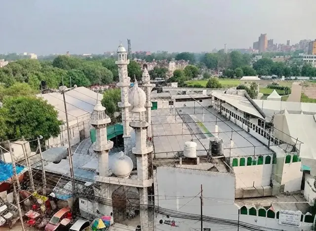 Aerial view of the mosque complex near Turkman Gate